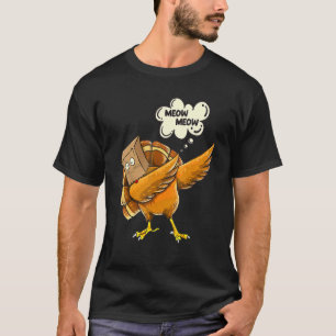 Thanksgiving Cat Fake Cat Meow Thanksgiving Turkey T-Shirt