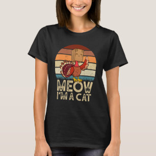 Thanksgiving Cat Fake Cat Meow Turkey Cats T-Shirt