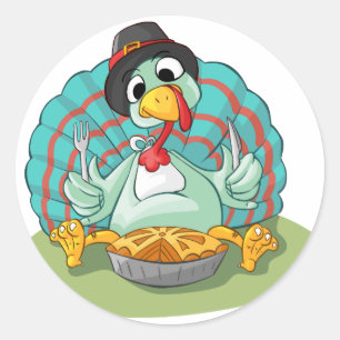 Thanksgiving celebration classic round sticker