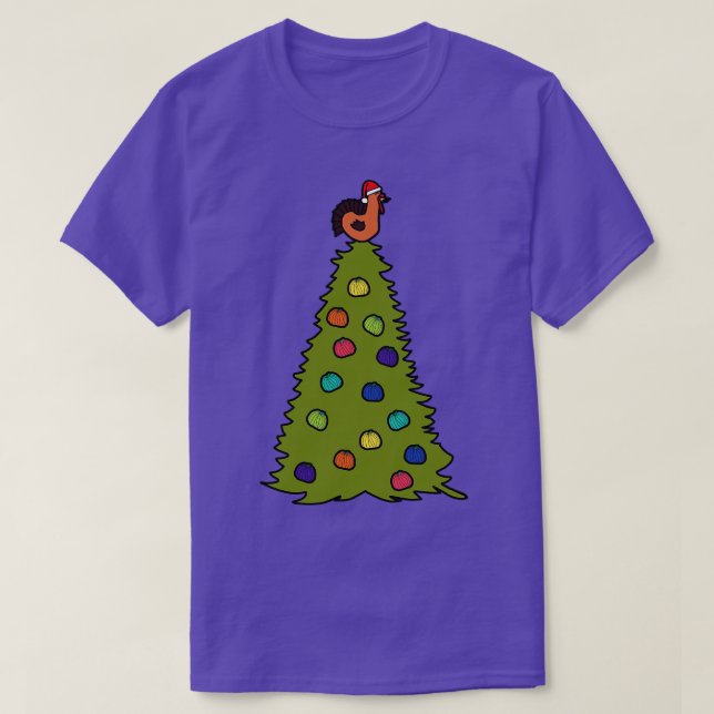 Thanksgiving Celebration Tree with Turkey Topper a T-Shirt (Design Front)