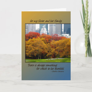 Thanksgiving Central Park for Sister & her Family Holiday Card