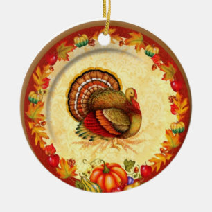Thanksgiving Ceramic Ornament
