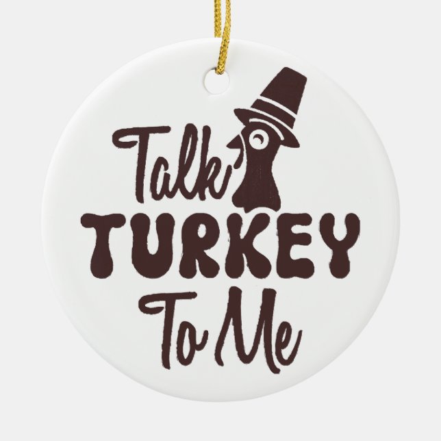Thanksgiving  ceramic ornament (Front)