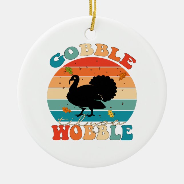 thanksgiving ceramic ornament (Front)
