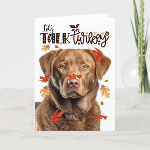 Thanksgiving Chesapeake Bay Dog Let's Talk Turkey Holiday Card