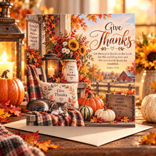 Thanksgiving Christian Autumn Scripture Card
