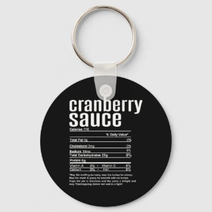 Thanksgiving Christmas Cranberry Sauce Nutritional Key Ring