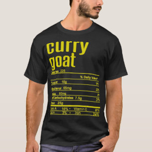 Thanksgiving Christmas Curry Goat Nutrition Fact  T-Shirt