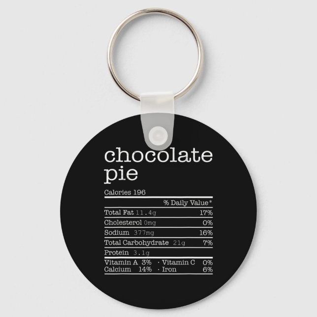 Thanksgiving Christmas Food - Chocolate Pie Nutrit Key Ring (Front)