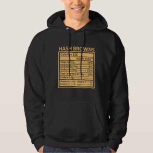 Thanksgiving Christmas Funny Hash Browns Nutrition Hoodie