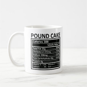 Thanksgiving Christmas Funny Pound Cake Nutrition Coffee Mug