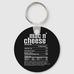 Thanksgiving Christmas Mac N Cheese Nutritional Fa Key Ring