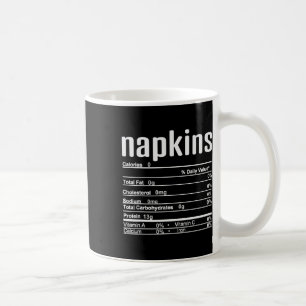 Thanksgiving Christmas Napkins Nutrition Fact  Coffee Mug