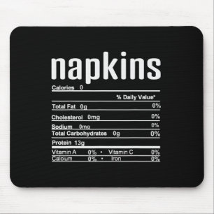 Thanksgiving Christmas Napkins Nutrition Fact Mouse Pad