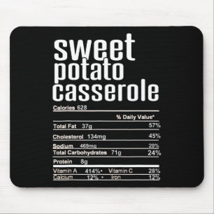 Thanksgiving Christmas Sweet Potato Cerole Nutriti Mouse Pad