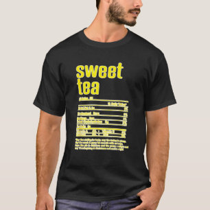 Thanksgiving Christmas Sweet Tea Nutritional Facts T-Shirt
