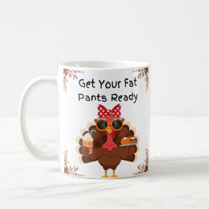 Thanksgiving Coffee Cup, Turkey Mug, Funny, Humor Mug