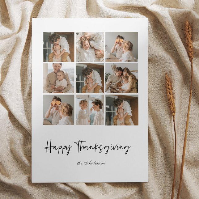 Thanksgiving Collage Family Photo Card  (Creator Uploaded)