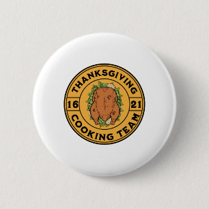 Thanksgiving - Cooking team 6 Cm Round Badge