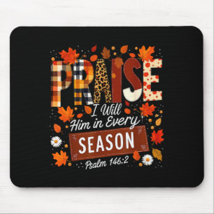 Thanksgiving Coquette Give Thanks To The Lord Fall Mouse Pad