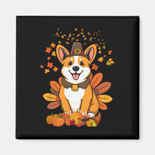 Thanksgiving Corgi Dog Turkey 1  Magnet