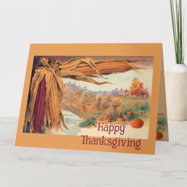 Thanksgiving Corn Ears Card (Front)