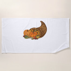 Thanksgiving Cornucopia Classic T-Shirt Beach Towel