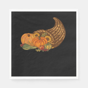 Thanksgiving Cornucopia Classic T-Shirt Napkin