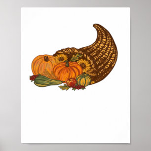 Thanksgiving Cornucopia Classic T-Shirt Poster