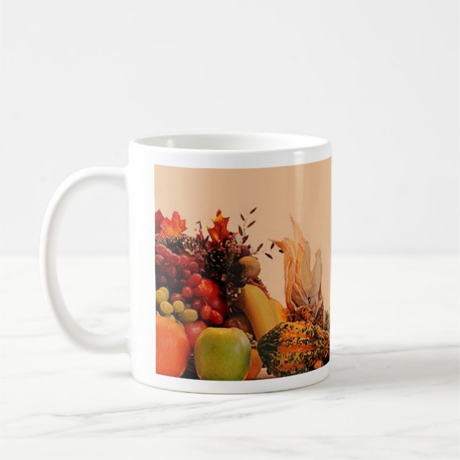Thanksgiving/Cornucopia Coffee Mug (Left)