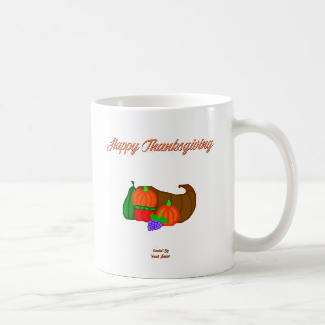Thanksgiving Cornucopia Coffee Mug (Right)