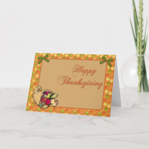 Thanksgiving Cornucopia Holiday Card