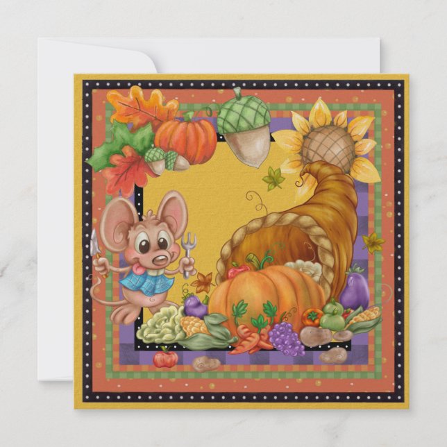 Thanksgiving Cornucopia Invitation - SRF (Front)