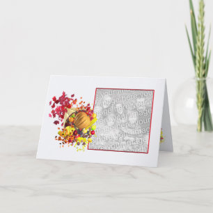 Thanksgiving Cornucopia (photo frame) Holiday Card