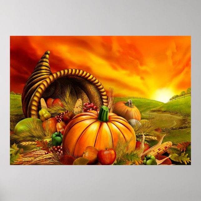 Thanksgiving Cornucopia Poster (Front)