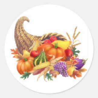 Thanksgiving Cornucopia Sticker