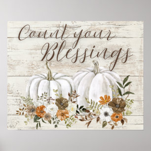 Thanksgiving "Count your Blessings" Wall Art