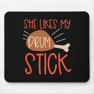 Thanksgiving Couples Turkey Breast She Likes My Dr Mouse Pad