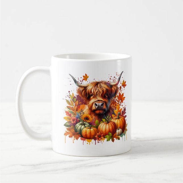 Thanksgiving Cow Coffee Mug (Left)