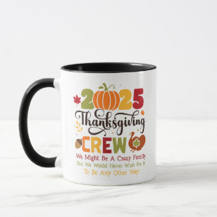 Thanksgiving Crew 2025   Turkey & Fall Family Mug