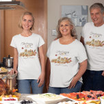 Thanksgiving Crew | Cute Family Reunion T-Shirt<br><div class="desc">Customise these cute autumn t-shirts with your last name for a family reunion or dinner gathering this Thanksgiving. Perfect for family photos, reunion parties, road trips and more. This collection is perfect for harvest-inspired Thanksgiving events and décor. Gather your family (biological or otherwise) 'round the table to celebrate this year's...</div>