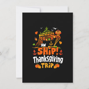 Thanksgiving Cruise Squad Matching Family Vacation Invitation