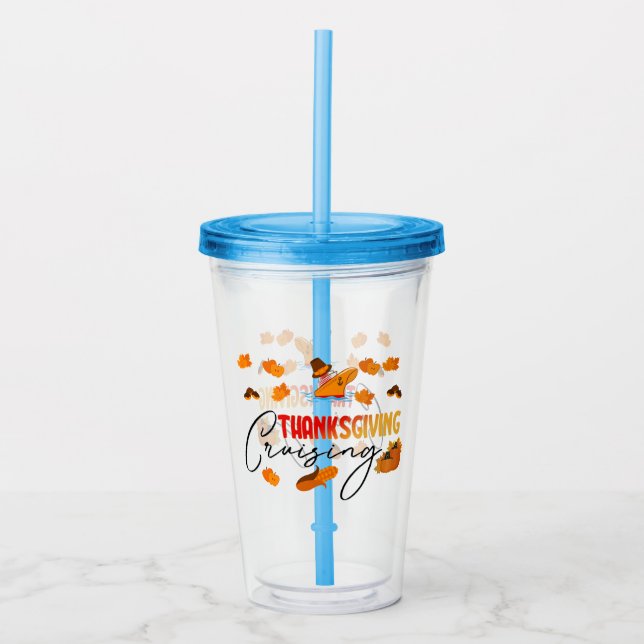 Thanksgiving Cruising Cruise   Acrylic Tumbler (Front)