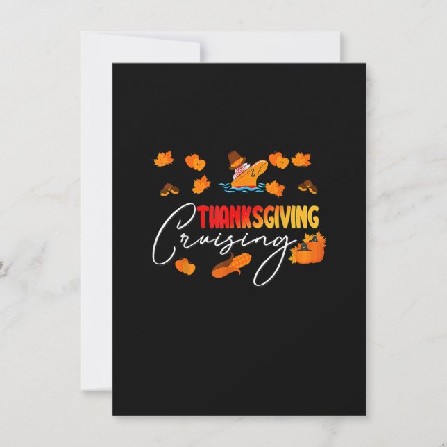 Thanksgiving Cruising Cruise Travel Group Family M Invitation (Front)