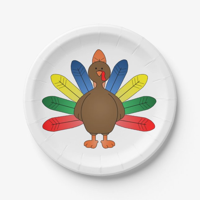 Thanksgiving Custom Paper Plates/Turkey Plate (Front)