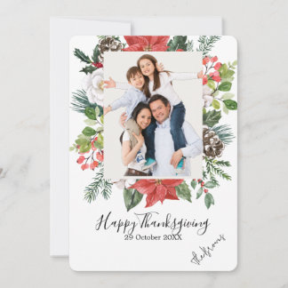Thanksgiving Custom Photo  Holiday Card
