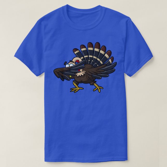 Thanksgiving Dabbing Turkey Dab Humour Dance T-Shirt (Design Front)
