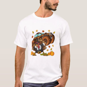 Thanksgiving Dabbing Turkey Monster Truck T-Shirt