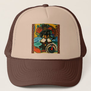 Thanksgiving Dachshund Trucker Hat