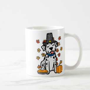 Thanksgiving Dalmatian Cute Fall Autumn Dog Men Wo Coffee Mug
